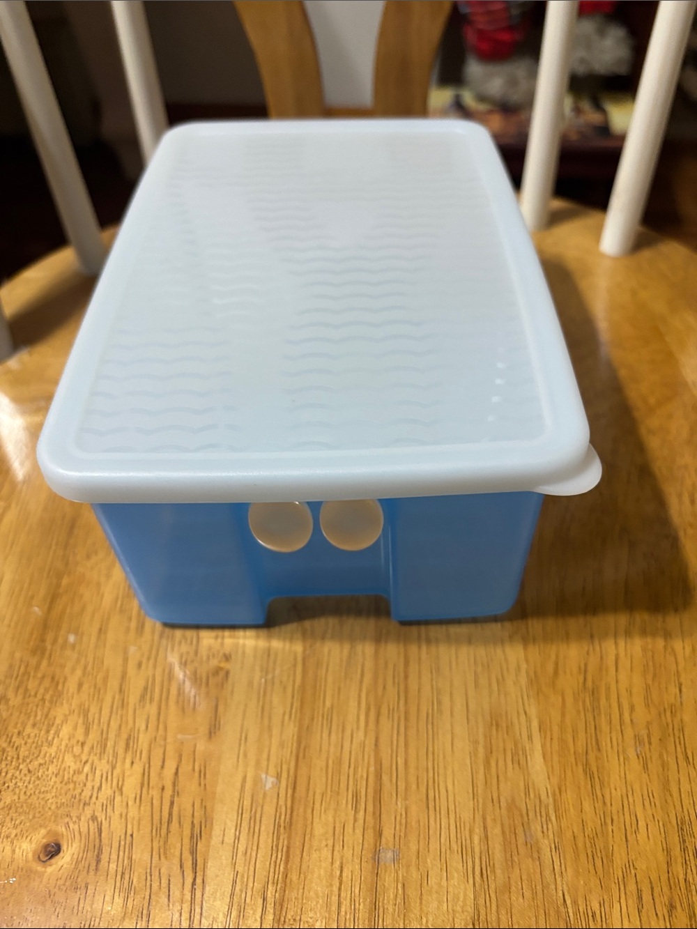 Rubbermaid Storage Box with Lid - Light Blue for Fridge